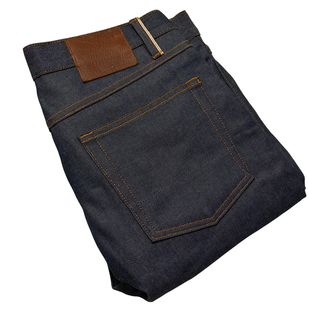 Gustin #123 Plant Dye Indigo Japanese Selvedge Denim Jeans Slim USA Mens 36x34